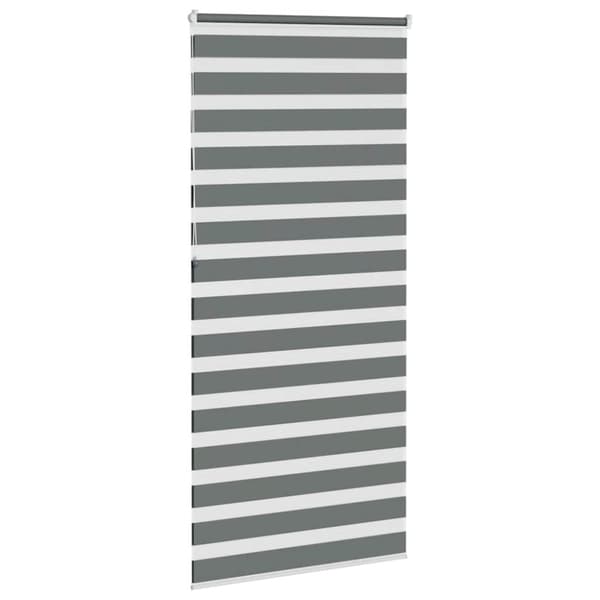 Rullgardin zebra mörkgrå 115x230 cm tyg bredd 110,9cm polyester