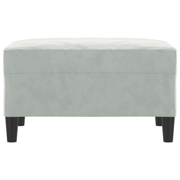 Fotpall Ljusgrå 70x55x41 cm sammet