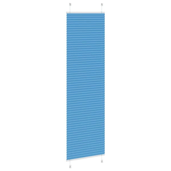 Plisserad persienn blå 60x200cm tyg bredd 59,4cm polyester