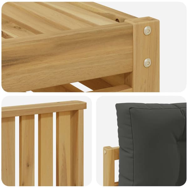 Utomhussoffset med kudde 7 pcs Vit och antracit
