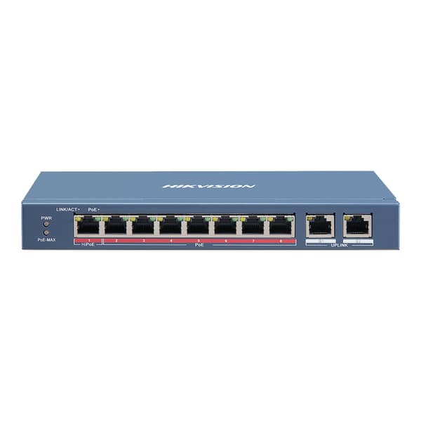 Hikvision DS-3E0310HP-E - switch - 8 portar - ohanterad