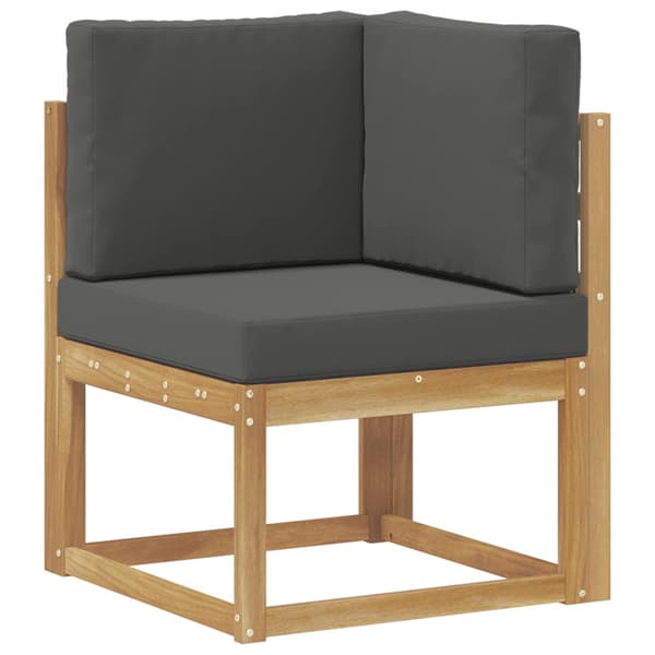 Utomhussoffset med kudde 8 pcs Vit och antracit Polyester