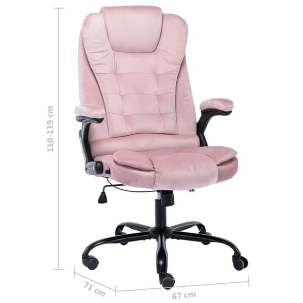 Kontorsstol rosa sammet
