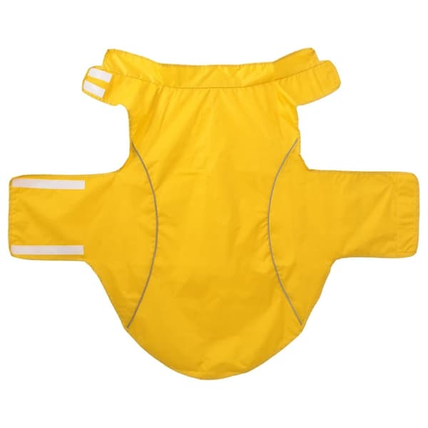 Regnrock för hundar med reflexer polyester gul 4XL