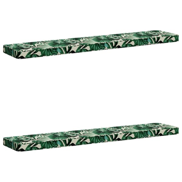 2-delade Bänk Kuddar VUGHT 2 st 100% Polyester Bladmönster