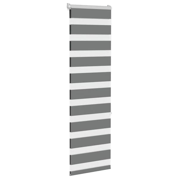 Rullgardin zebra mörkgrå 40x150 cm tyg bredd 35,9 cm polyester