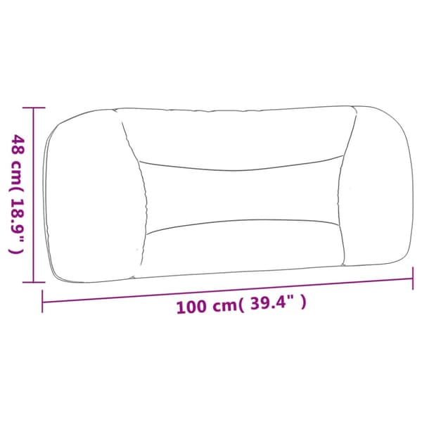 Huvudgavelkudde Hvar mörkgrå 100 cm tyg