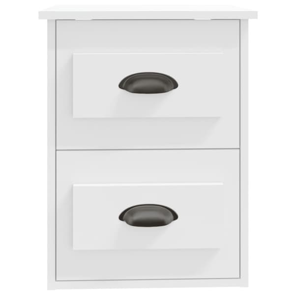 Väggmonterade sängbord vit 41,5x36x53cm