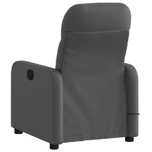 Massagefåtölj mörkgrå tyg