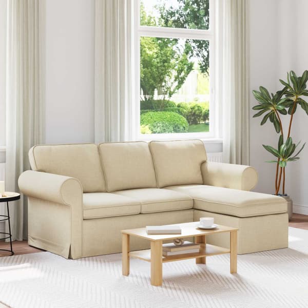 Soffa Kräm 195 x 138 x 80 cm tyg