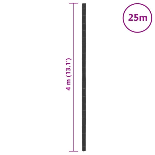 Ogräsmatta svart 4x25 m PP