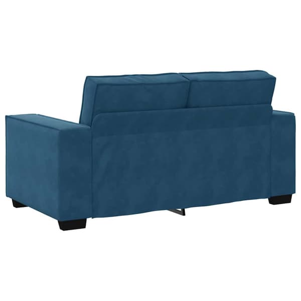 2-sitssoffa blå 160x78x84 cm sammet