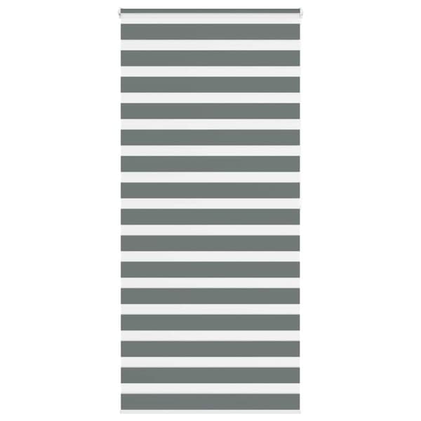 Rullgardin zebra mörkgrå 95x200 cm tyg bredd 90,9 cm polyester