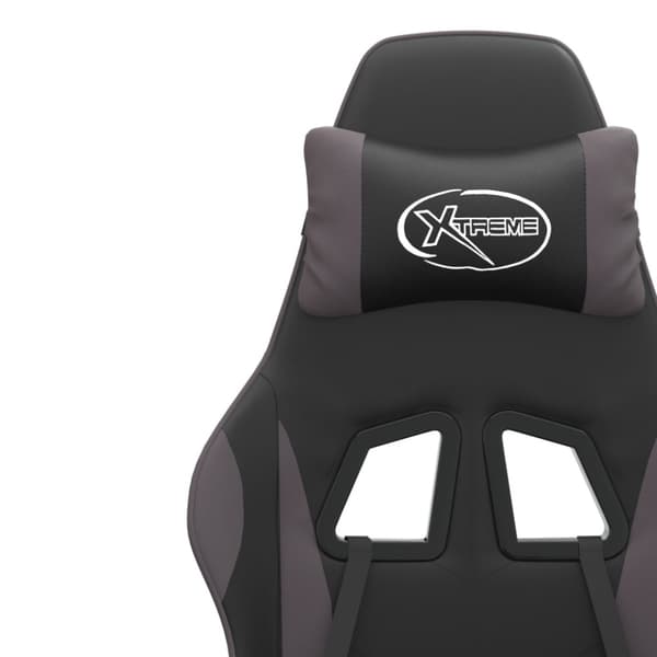 Gamingstol svart och grå konstläder