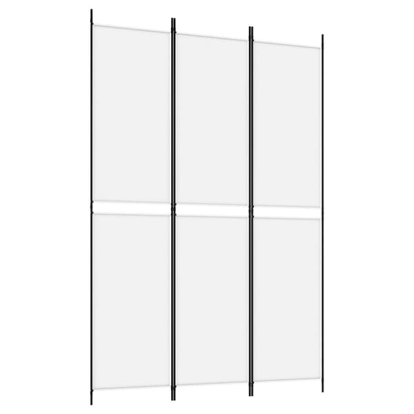 Rumsavdelare 3 paneler vit 150x220 cm tyg