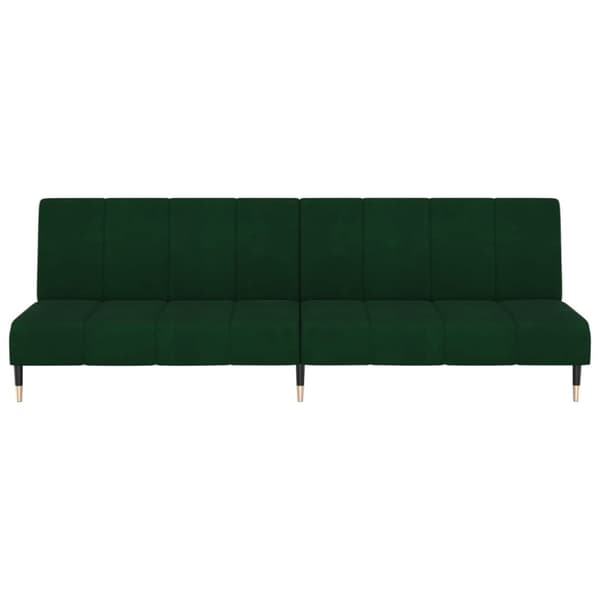 Bäddsoffa 2-sits mörkgrön sammet