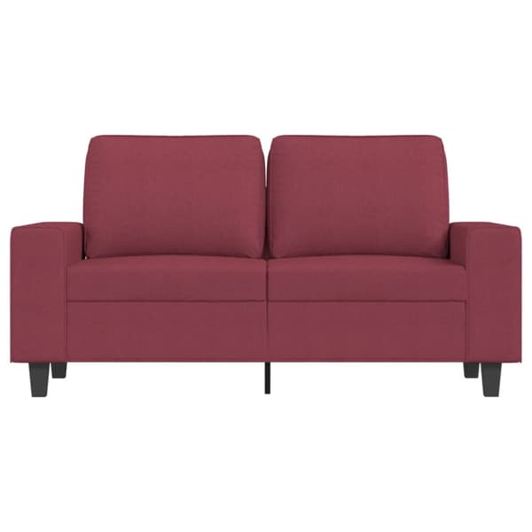 2-sitssoffa vinröd 120 cm tyg