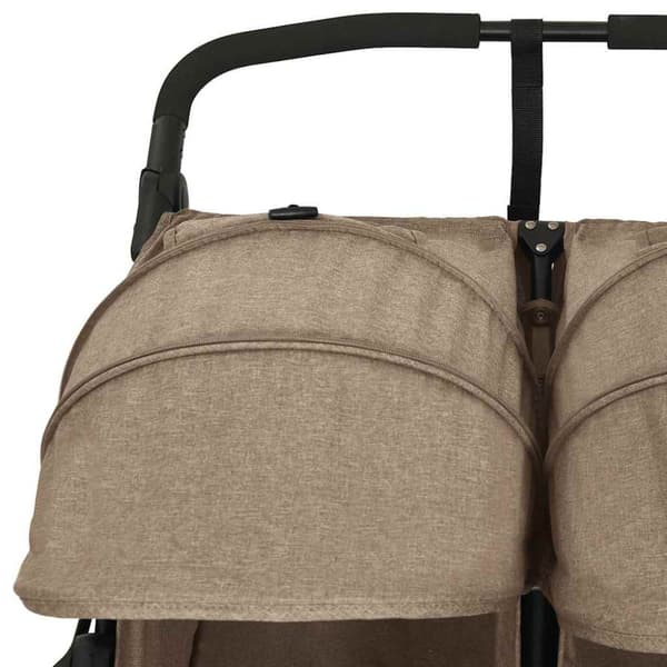 Tvillingvagn taupe stål