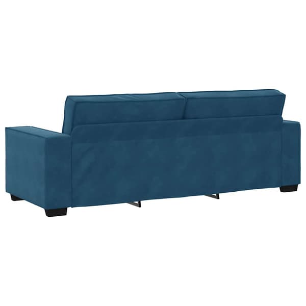 3-sitssoffa blå 220x78x84 cm sammet
