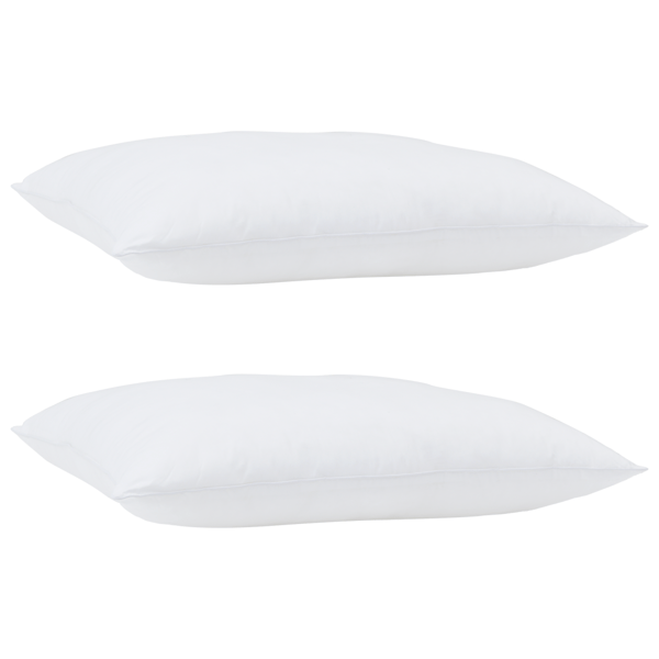 Kudde med kudde 2 pcs Vit 61 x 41 x 20 cm Bomull och Polyester