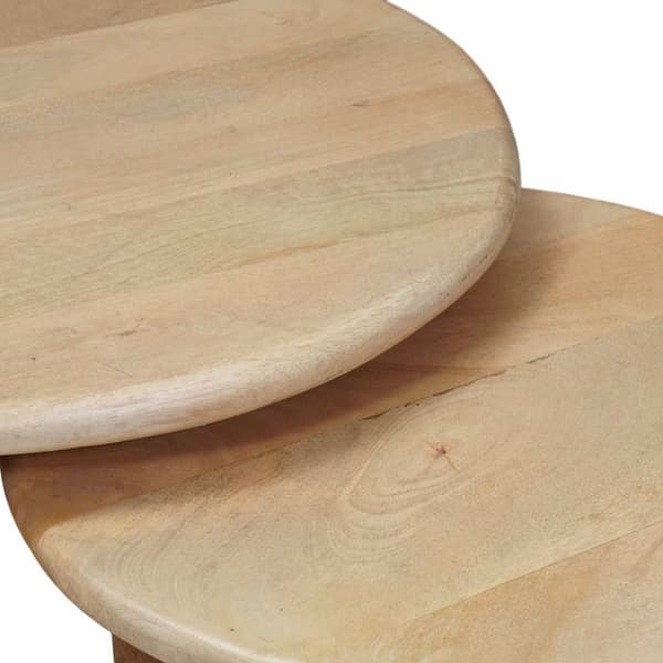 Nesting Kaffe Bord 3 pcs Svart Massivt mangoträ