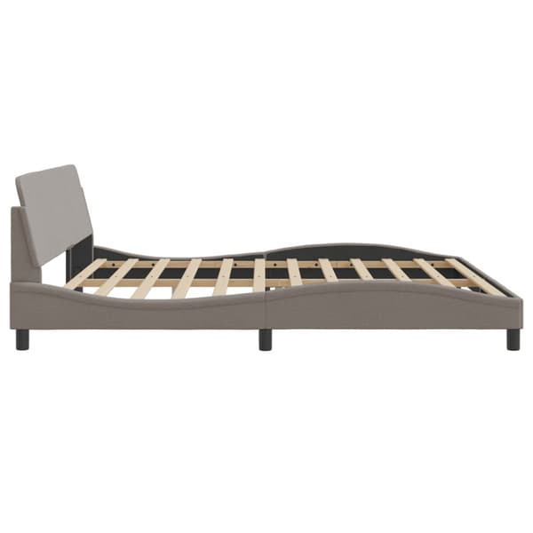 Bed Frame "Dover" Dark Brown 200x200 cm Fabric