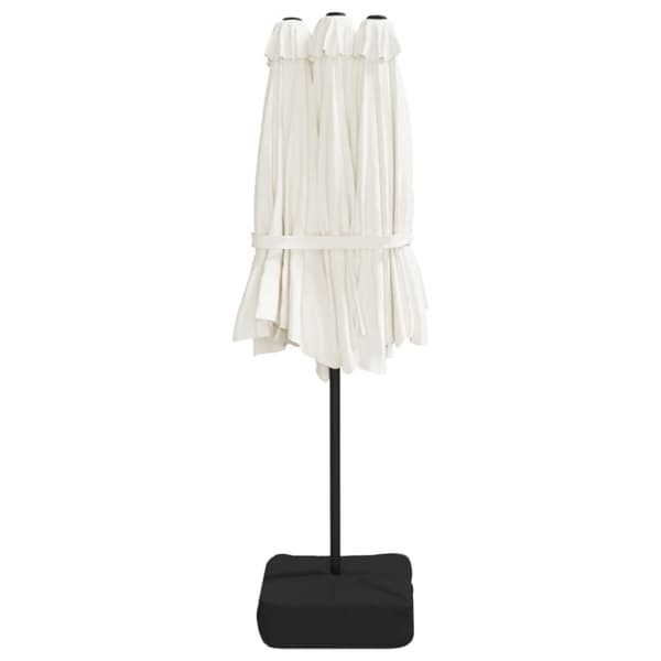 Parasoll dubbelt sandvit 449x265 cm