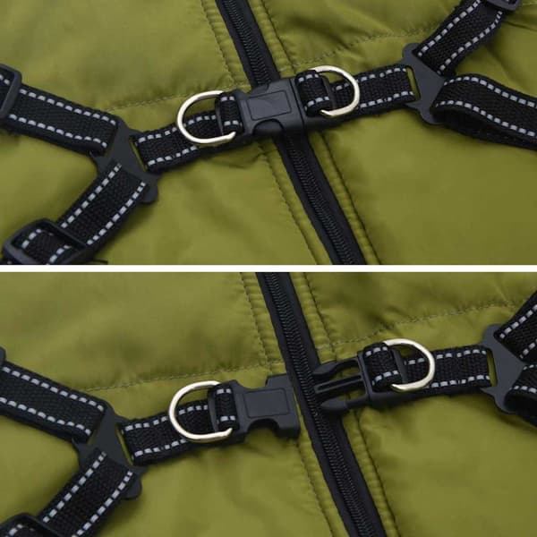 Hund Kappa Armégrön L68 Fleece och Polyester