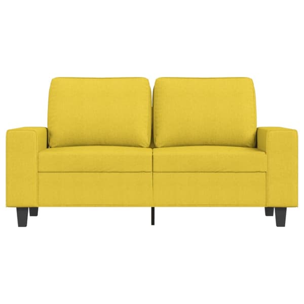 2-sitssoffa ljusggul 120 cm tyg