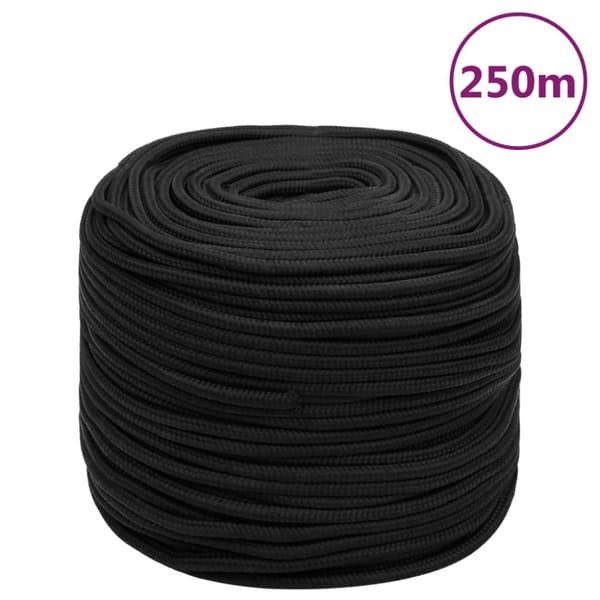 Båtlina helsvart 10 mm 250 m polypropen