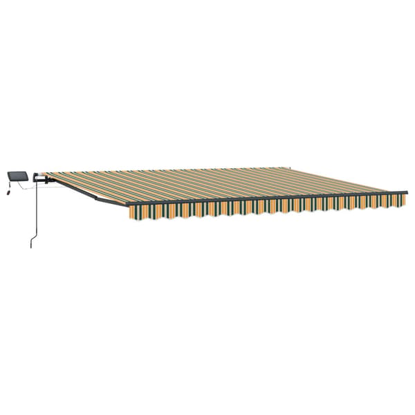 Utfällbar markis Grön och gul 400 ×300 cm tyg