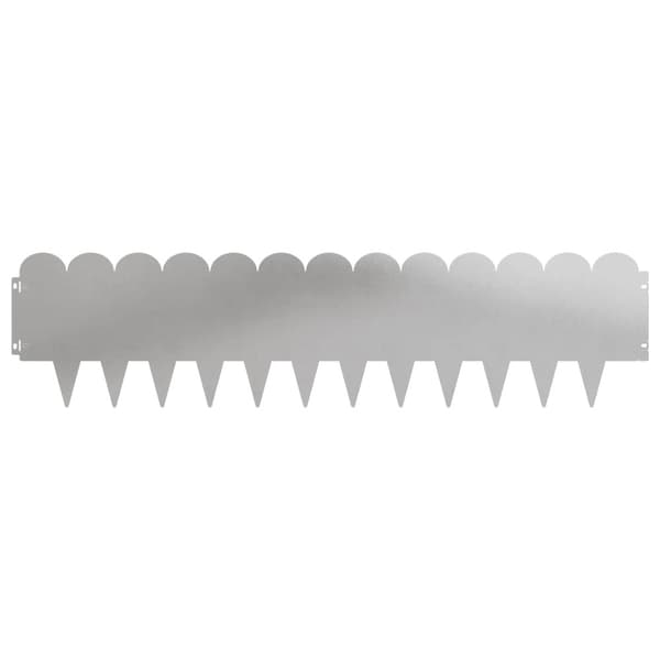 Kant för gräsmatta 30 pcs 103 x 25 cm Stål Silver