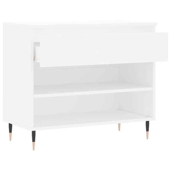 Skoskåp vit 70x36x60 cm konstruerat trä