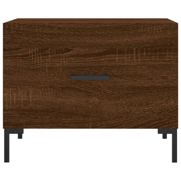 Soffbord 2 st brun ek 50x50x40 cm konstruerat trä