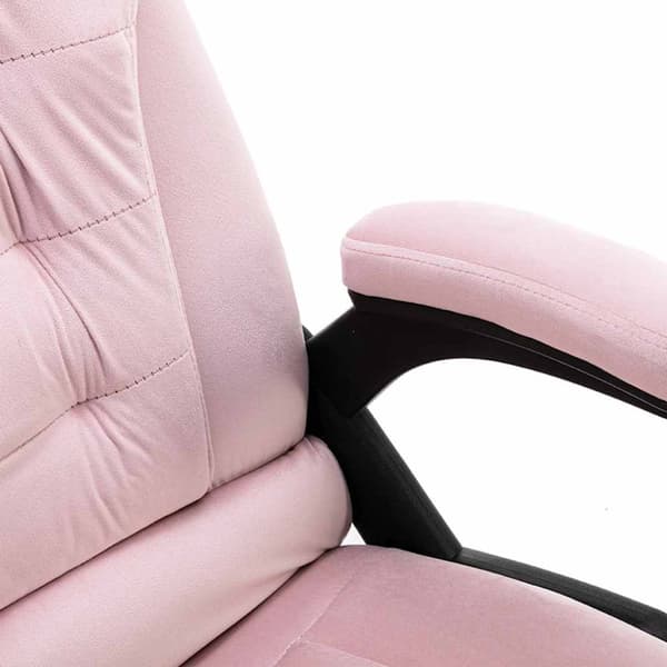 Massagekontorsstol rosa sammet