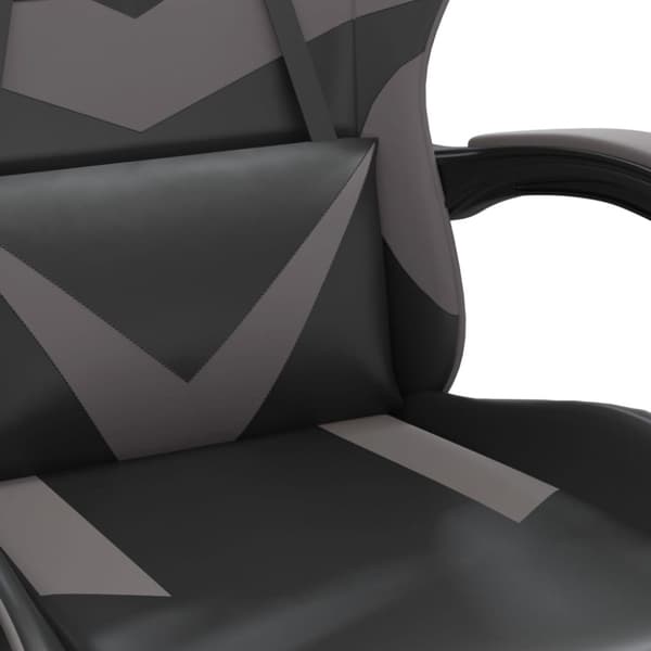 Gamingstol svart och grå konstläder