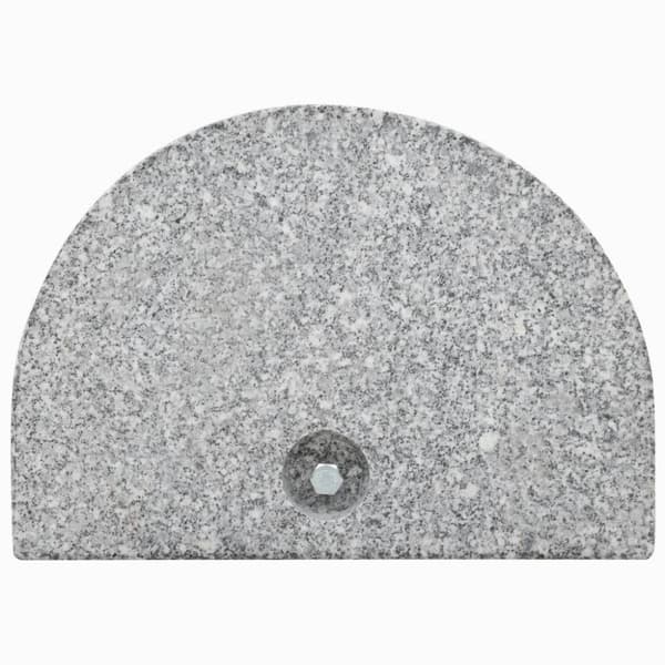 Parasollfot granit 10 kg halvrund grå