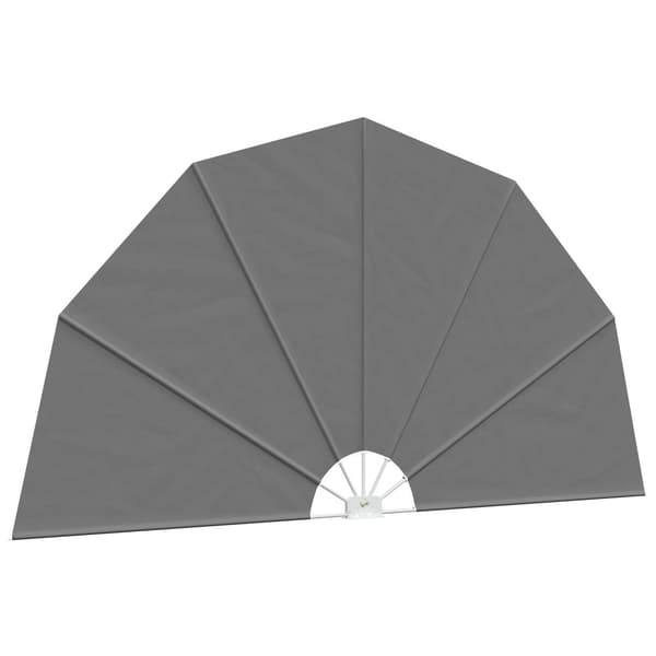 Balkongskärm Ø 320 cm Polyester Ljusgrå