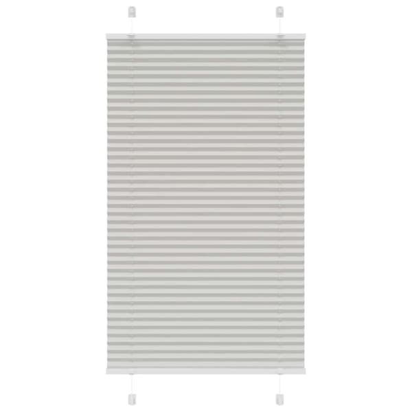 Plisserad persienn ljusgrå 80x100 cm tyg bredd 79,4cm polyester