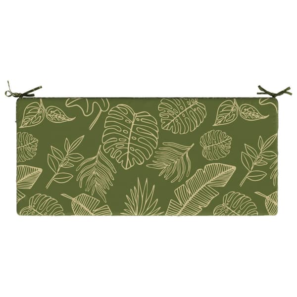 Bänk kudde SOEST 100% Polyester Bladdesign 120 x 50 x 8 cm