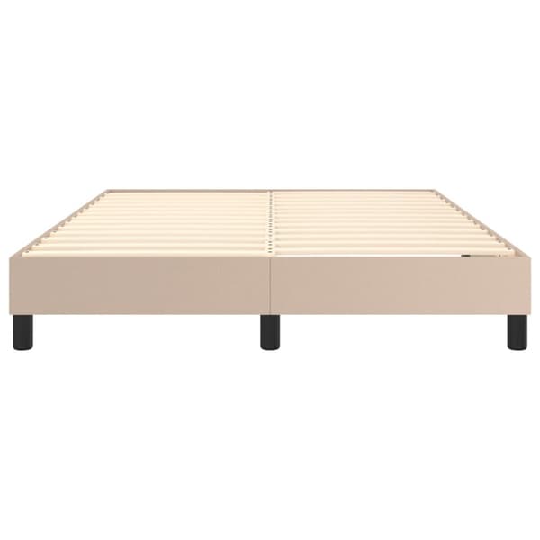 Boxspring-sängram cappuccino 140x200 cm konstläder
