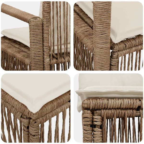 Trädgårdsoffset 8 pcs Beige konstrotting