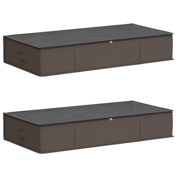 Förvaringslåda med transparent toppfönster 2 pcs Grå