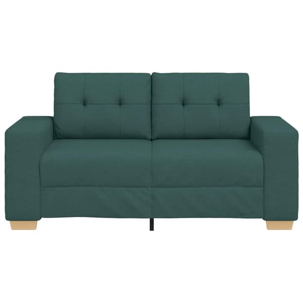 Tvåsitssoffa mörkgrön 160x77x82 cm tyg