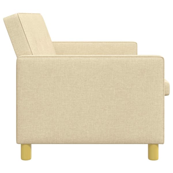 Pull Out Sofa Bed Gräddvit Tyg