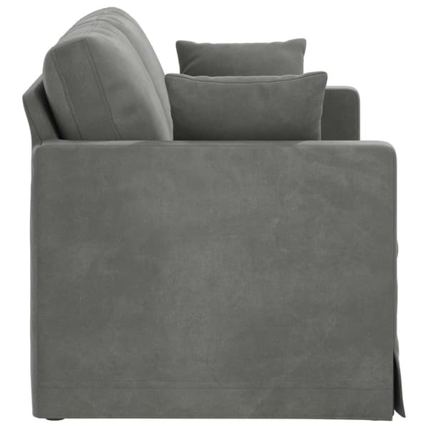 Soffa Mörkgrå 138 x 78 x 80 cm Sammet
