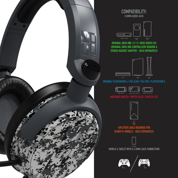Stealth C6-100 Gaming Headset for  XBOX, PS4/PS5, Switch, PC - Digital Grey