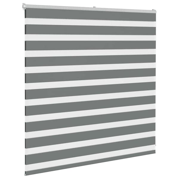 Rullgardin zebra mörkgrå 145x100 cm tyg bredd 140,9cm polyester