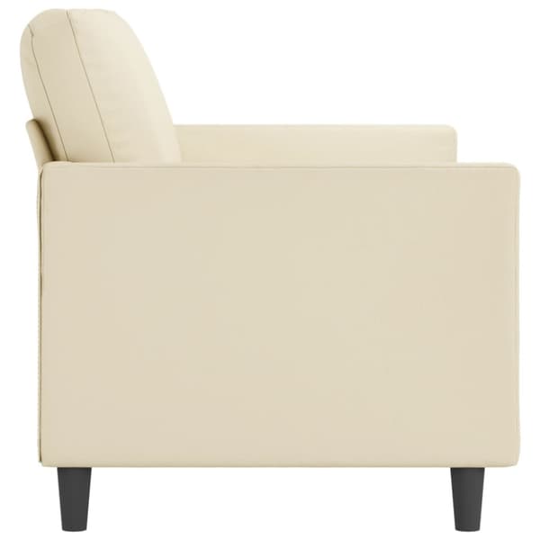 3-sitssoffa gräddvit 180 cm konstläder