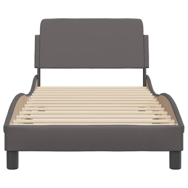 Bed Frame "Dover" Grey 90x200 cm Faux Leather